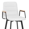 Marco Stool Oak Arms & White Leather