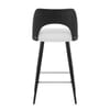 Leo Bar Stool Black Wood & White