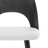 Leo Bar Stool Black Wood & White