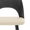 Leo Bar Stool Black Wood & Cream