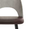 Leo Bar Stool Grey Wood & Brown