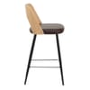 Leo Bar Stool Oak & Brown