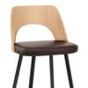 Leo Bar Stool Oak & Brown