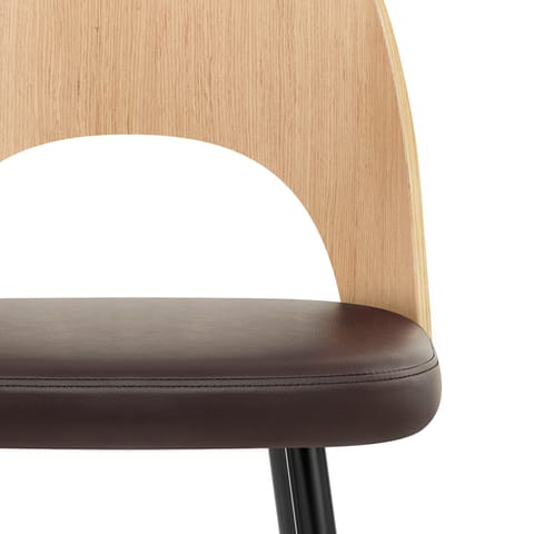 Leo Bar Stool Oak & Brown