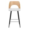 Leo Bar Stool Oak & White
