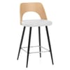 Leo Bar Stool Oak & White