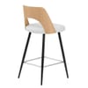Leo Bar Stool Oak & White