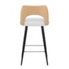 Leo Bar Stool Oak & White