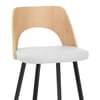 Leo Bar Stool Oak & White