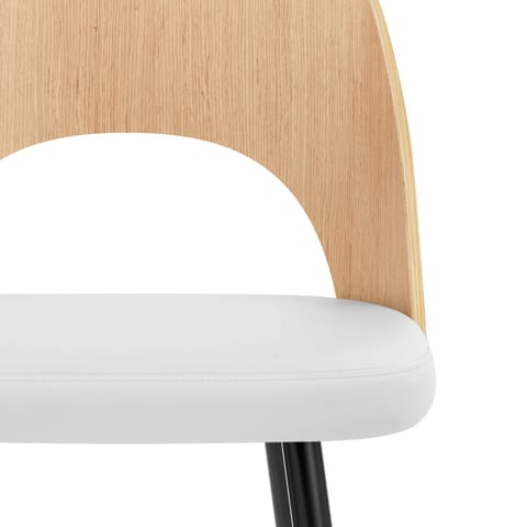 Leo Bar Stool Oak & White