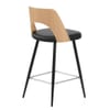 Leo Bar Stool Oak & Black