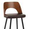 Leo Bar Stool Walnut & Brown