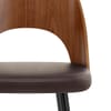 Leo Bar Stool Walnut & Brown