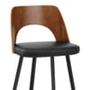 Leo Bar Stool Walnut & Black