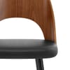 Leo Bar Stool Walnut & Black