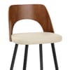 Leo Bar Stool Walnut & Cream