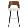 Leo Bar Stool Walnut & White