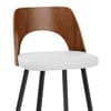 Leo Bar Stool Walnut & White