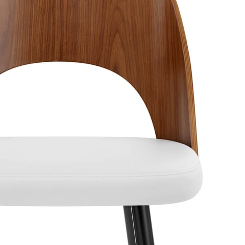 Leo Bar Stool Walnut & White