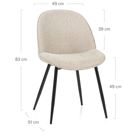 Mia Dining Chair Cream Fabric