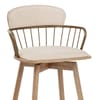 Opera Bar Stool Oak & Beige Fabric