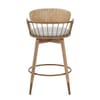 Opera Bar Stool Oak & Grey Fabric