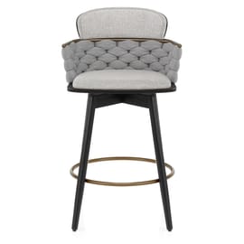 Harmony Bar Stool Grey Fabric