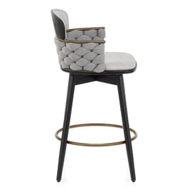 Harmony Bar Stool Grey Fabric