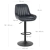 Mustang Gas Lift Bar Stool Antique Slate