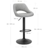 Nadia Bar Stool Grey