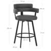 Enzo Bar Stool Grey