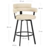 Enzo Bar Stool Cream