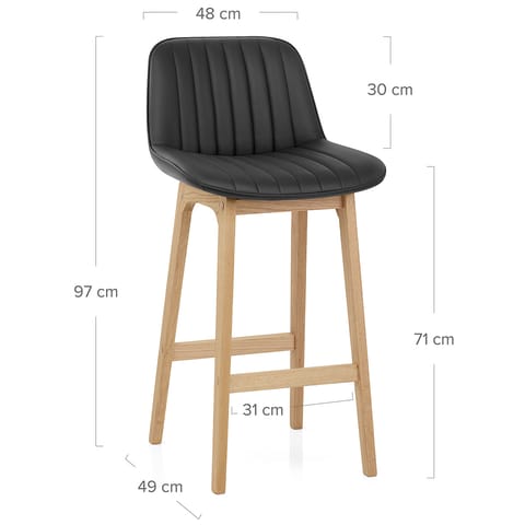 Cove Bar Stool Black