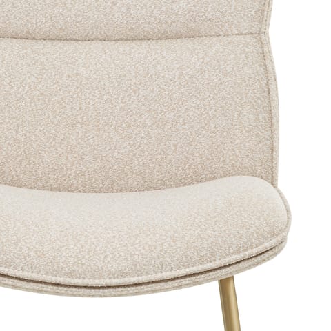 Finley Gold Stool Champagne Boucle