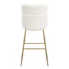 Finley Gold Stool White Boucle