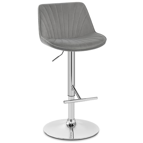 Summer Bar Stool Grey Velvet