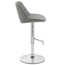 Summer Bar Stool Grey Velvet