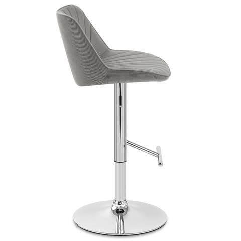Summer Bar Stool Grey Velvet