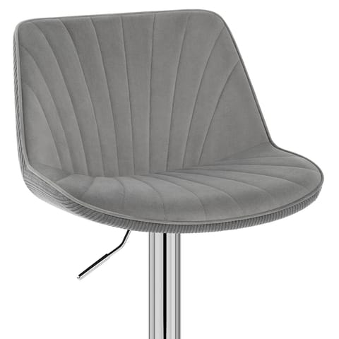 Summer Bar Stool Grey Velvet