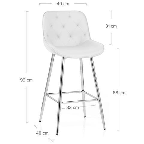 Sprint Bar Stool White