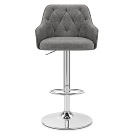 Butler Bar Stool Grey Fabric