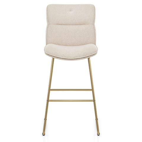 Finley Gold Stool Champagne Boucle