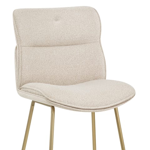 Finley Gold Stool Champagne Boucle