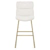 Finley Gold Stool White Boucle