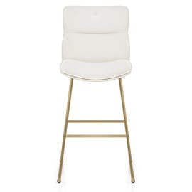 Finley Gold Stool White Boucle