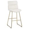 Finley Gold Stool White Boucle