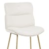 Finley Gold Stool White Boucle