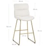 Finley Gold Stool White Boucle