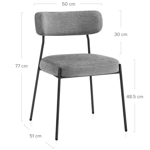 Diana Chair Grey Fabric