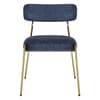 Diana Gold Chair Blue Fabric